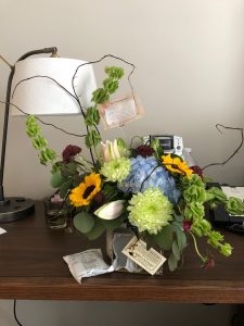 An arrangement of flowers we received, full description in the episode.